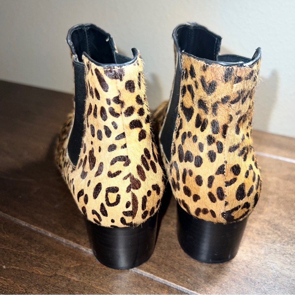French Connection Size 8.5 cow hair Cheetah printed Booties.Worn Once No Damage - Picture 3 of 7